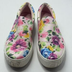 Christian SIRIANO 4 Payless “BUNNIE” Colorful FLORAL SLIP-ON SNEAKER STYLE 8.5 M